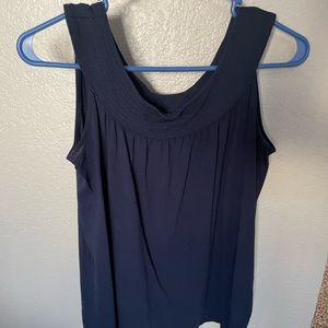 Small, Dressbarn, navy tank top